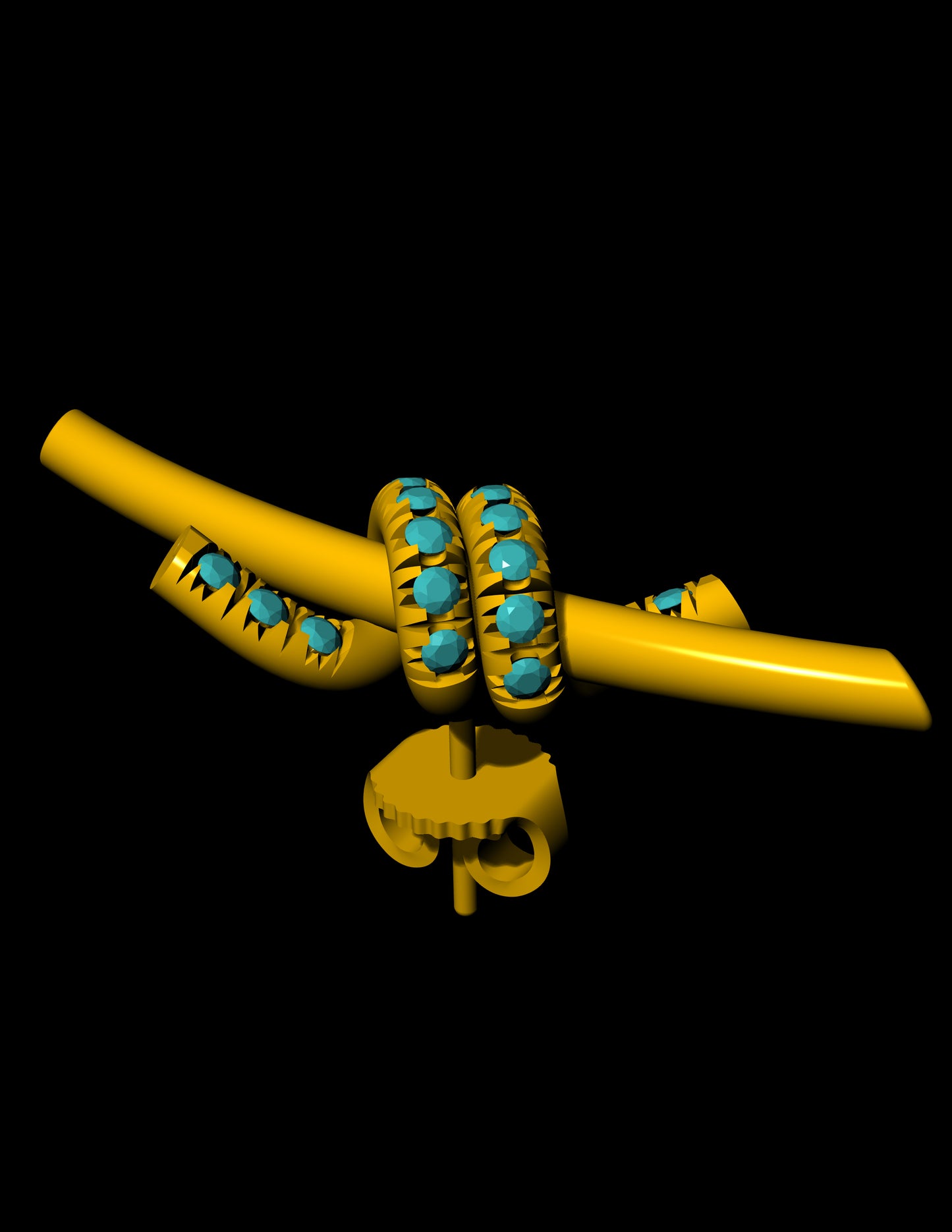 Tiffany Knot-Inspired Earring CAD Design 3D Jewelry Models