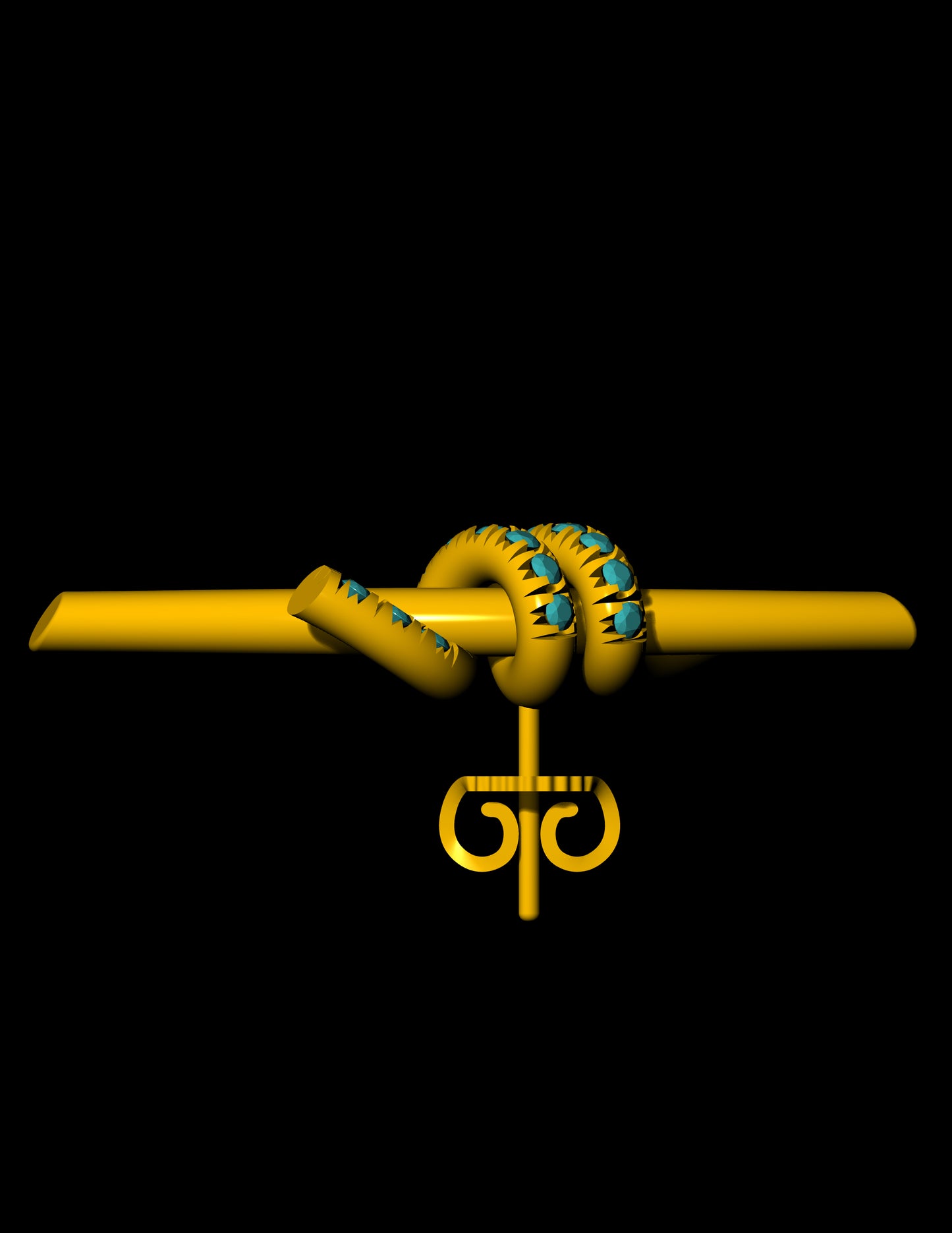 Tiffany Knot-Inspired Earring CAD Design 3D Jewelry Models