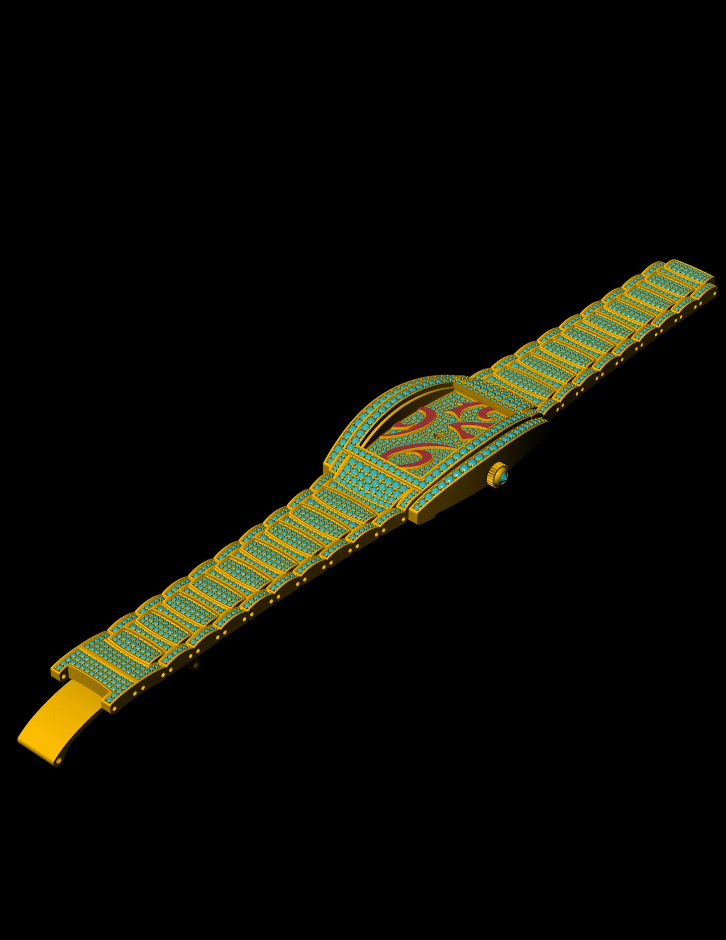 Curved Dial Watch CAD Design