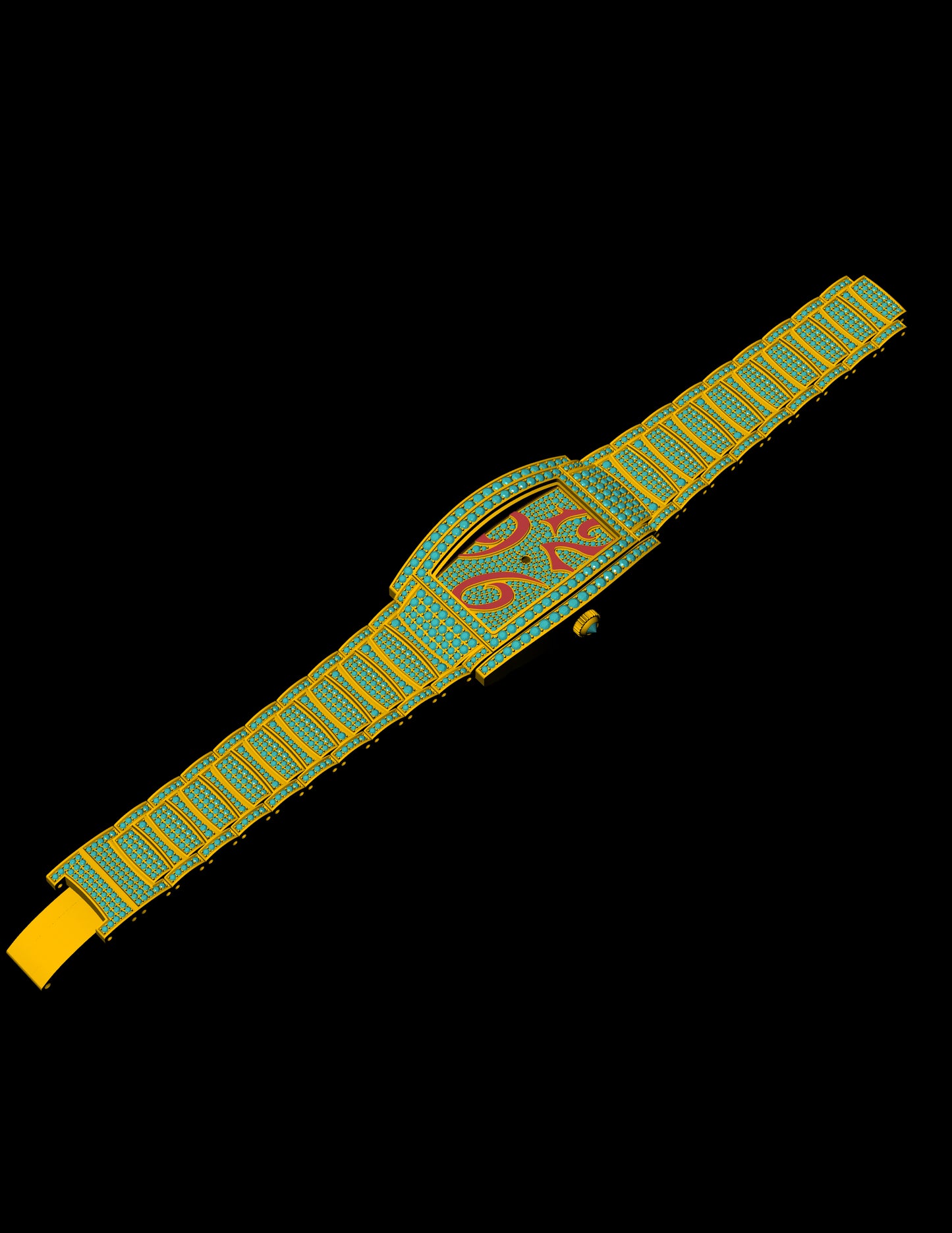 Curved Dial Watch CAD Design