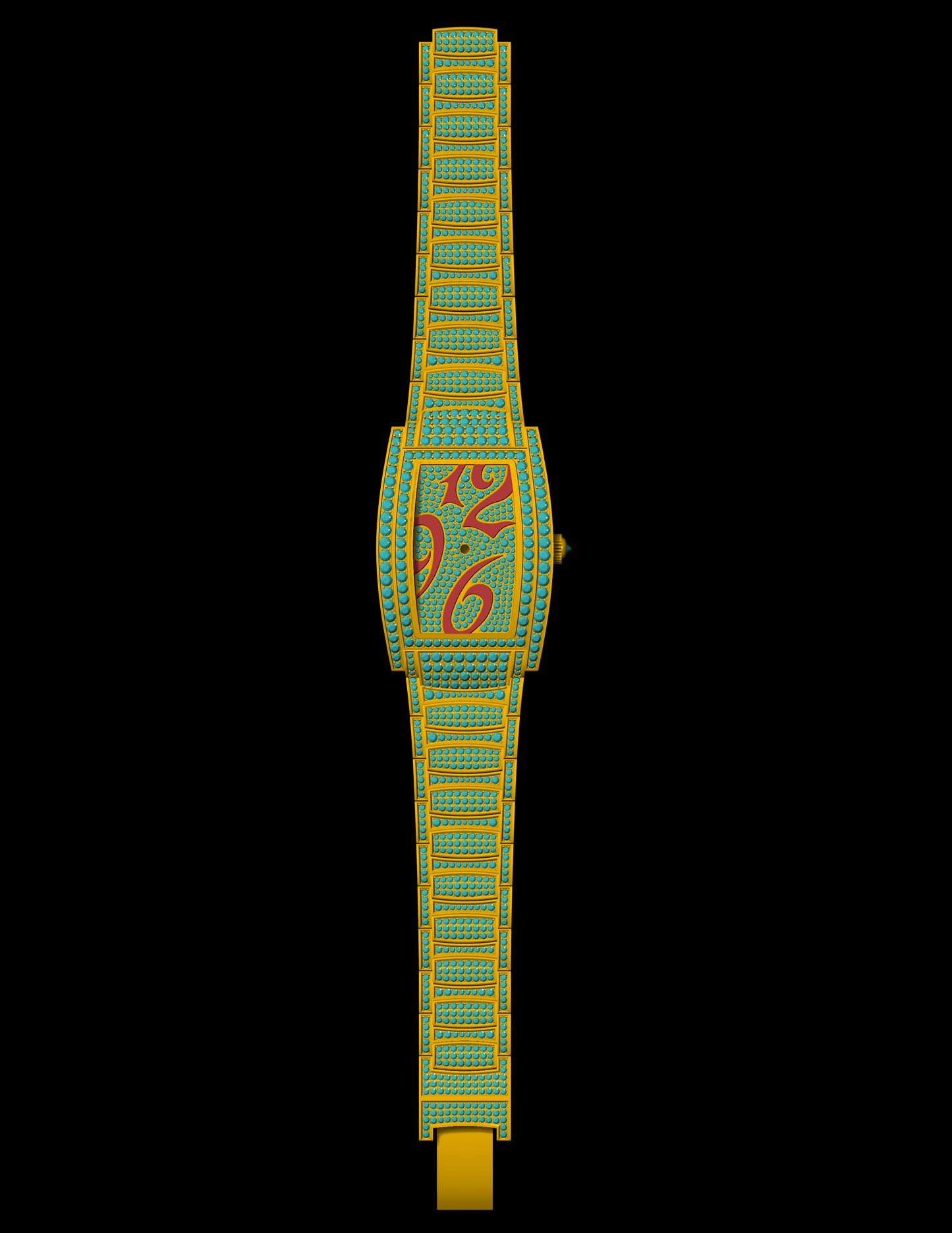 Curved Dial Watch CAD Design