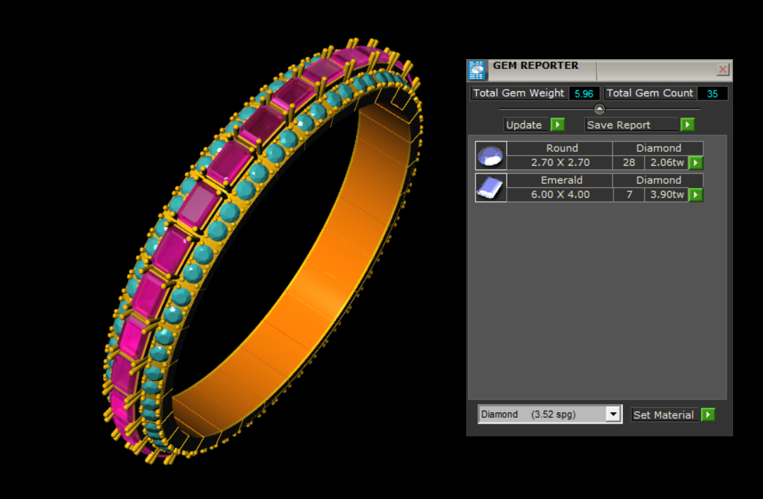Stretchable Bracelet CAD Flexible Designer Bangle