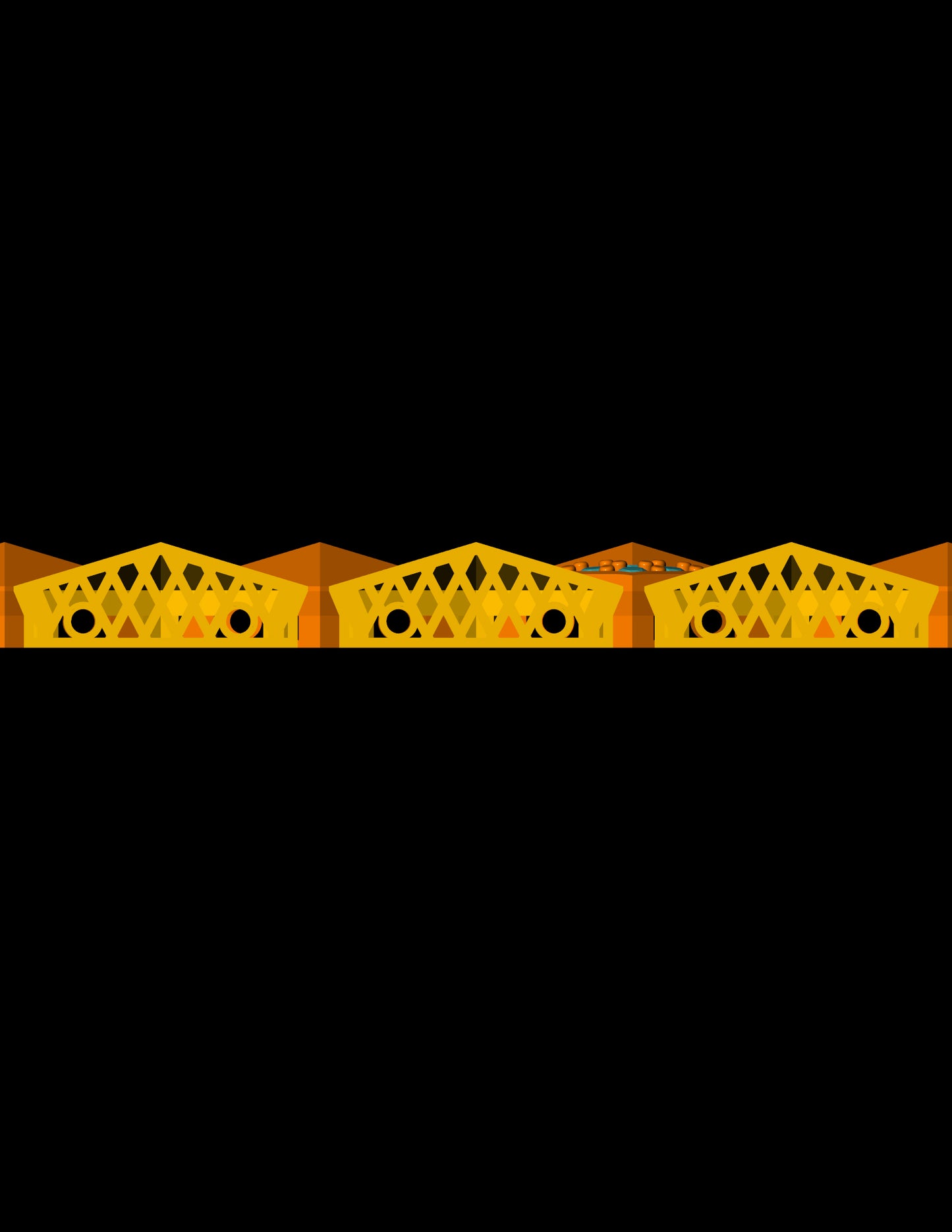 Diamond Pyramid Panel Bracelet CAD Carpet Link Concept