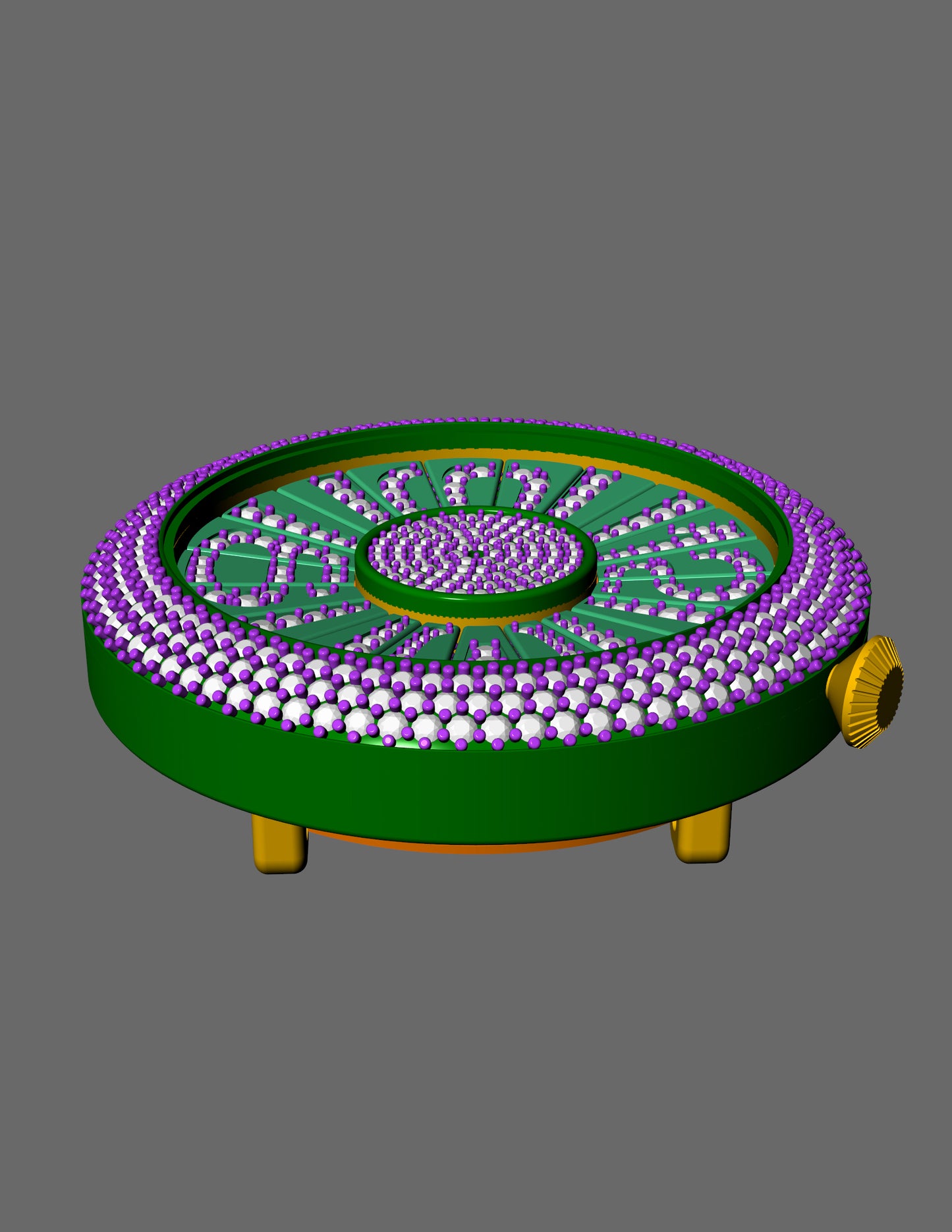 Palmiero Alter Inspired Watch Pendant CAD Rotating Triple Dial Full Pave Diamond