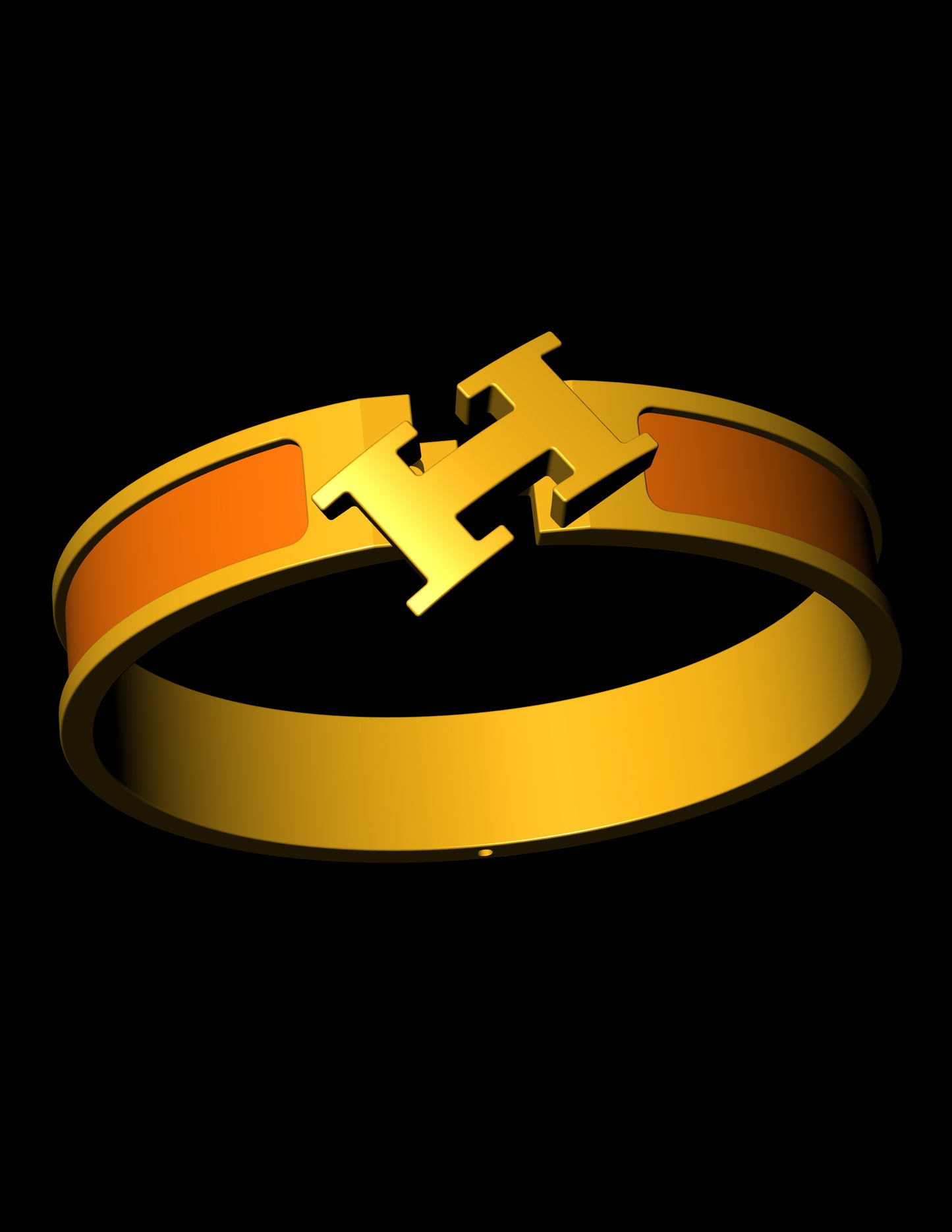 Hermes Inspired Plain H Bangle CAD File Bracelet Design
