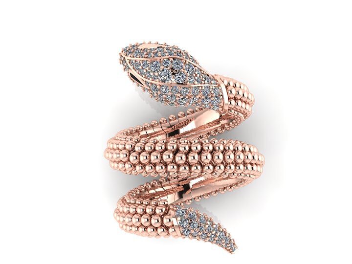Bulgari serpenti bracelet and ring CAD file only STL