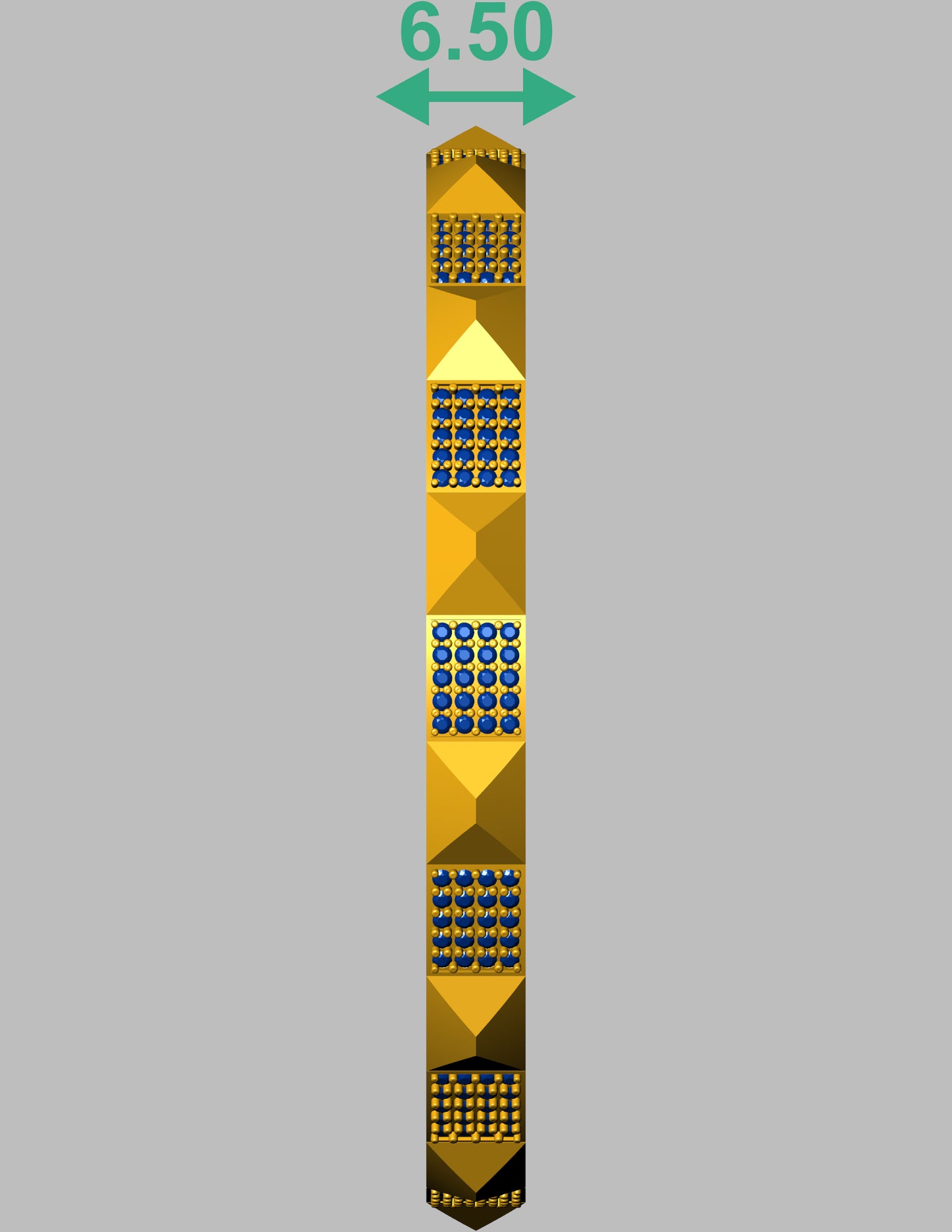Geometric Pyramid Stretchable Bracelet CAD Design