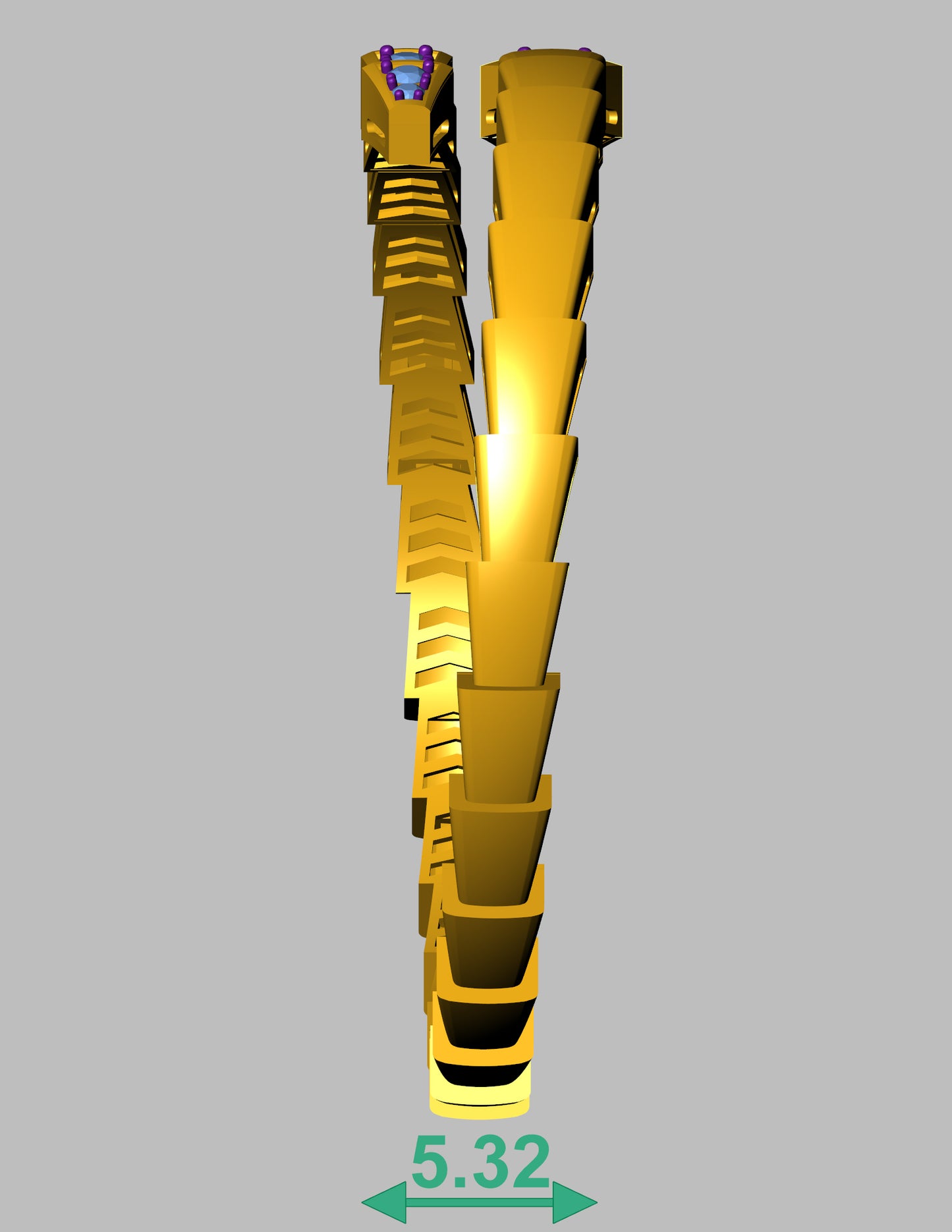 Bvlgari Serpenti Inspired Tension Fit Bracelet CAD Design