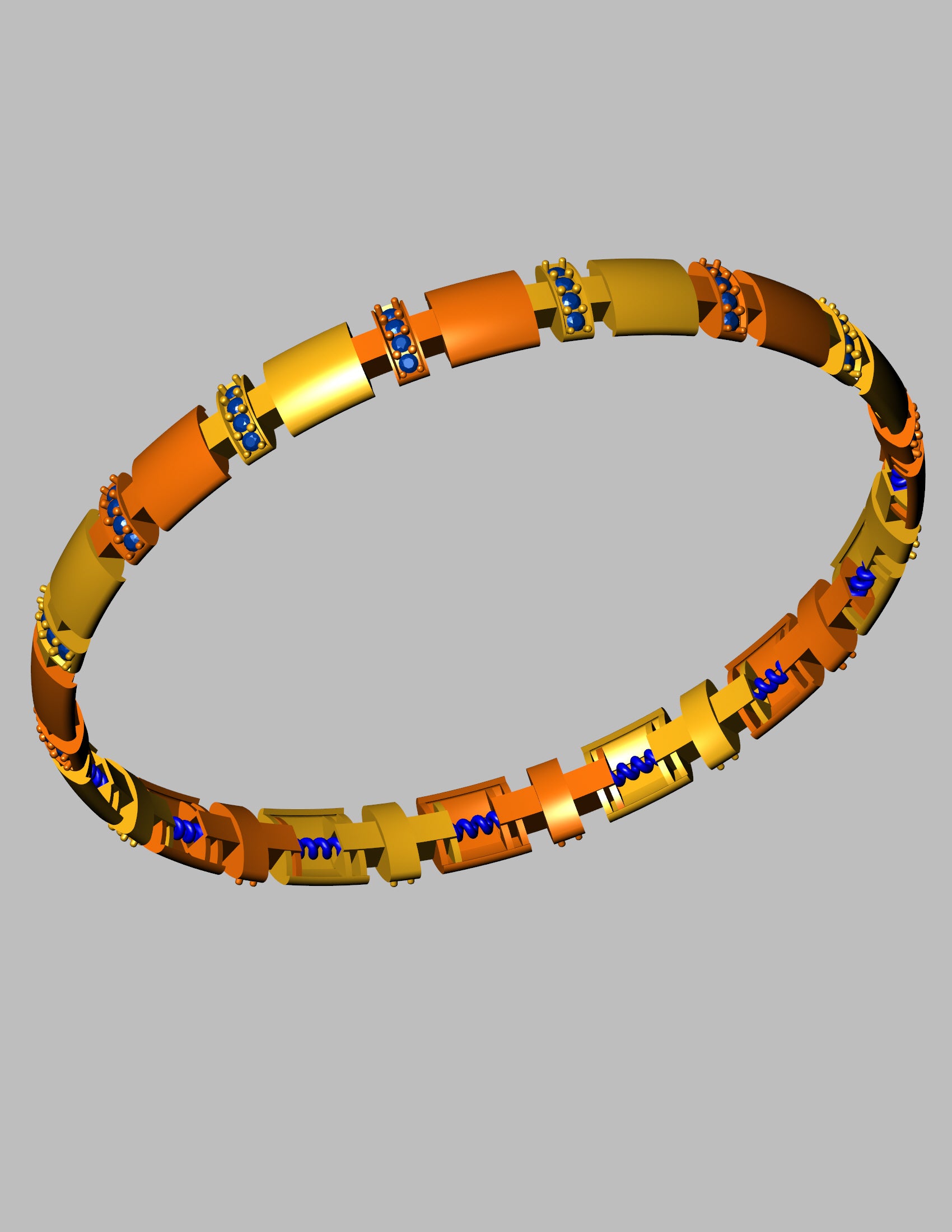 Stretchable Bracelet CAD File | Spring-Linked Design – JewelryCrafto