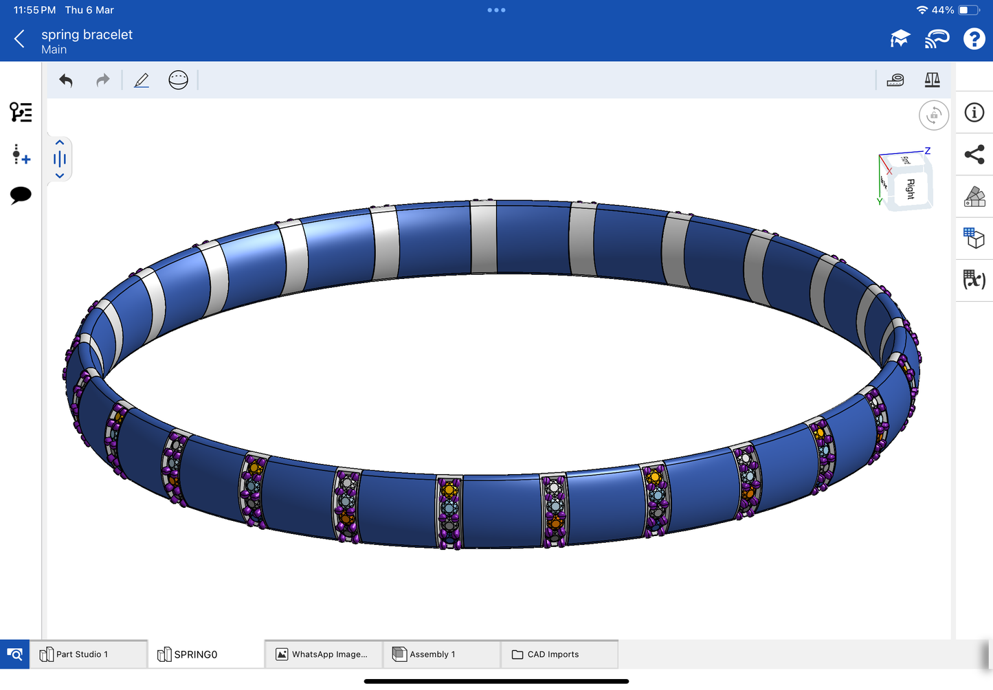 Star mounting jewellery, stretchable bracelet, CAD file, 3DM file