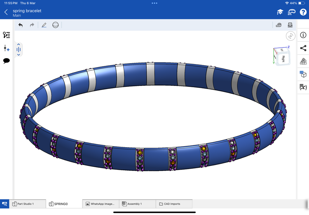 Star mounting jewellery, stretchable bracelet, CAD file, 3DM file ...