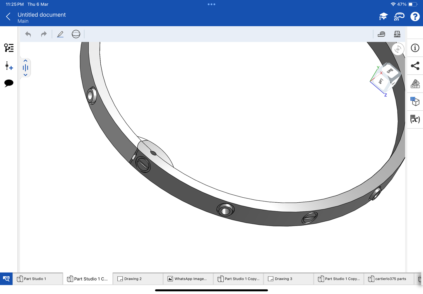 Cartier love bracelet narrow CAD file 3DM file