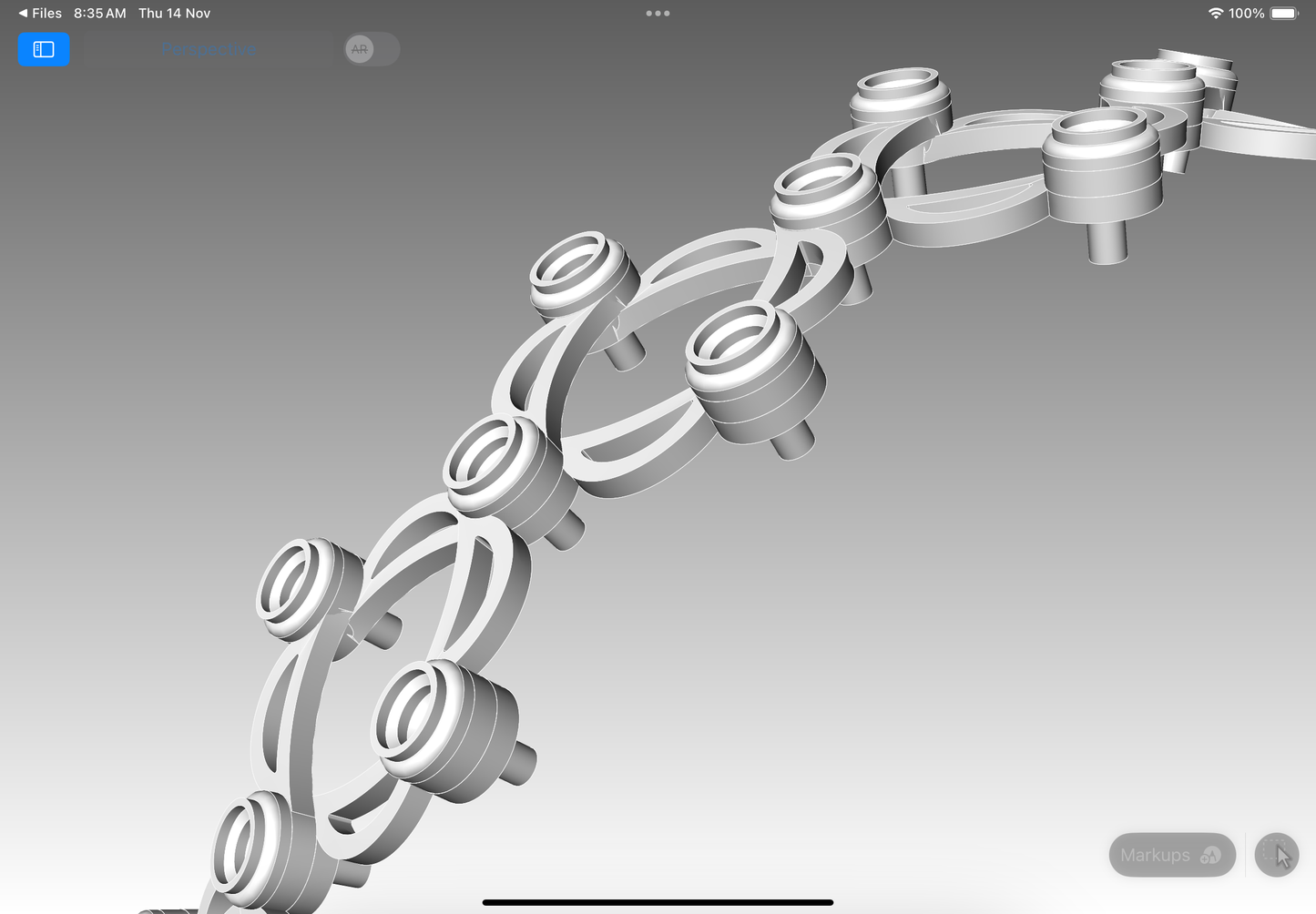 Ring into bangle CAD file 3DM file STL file