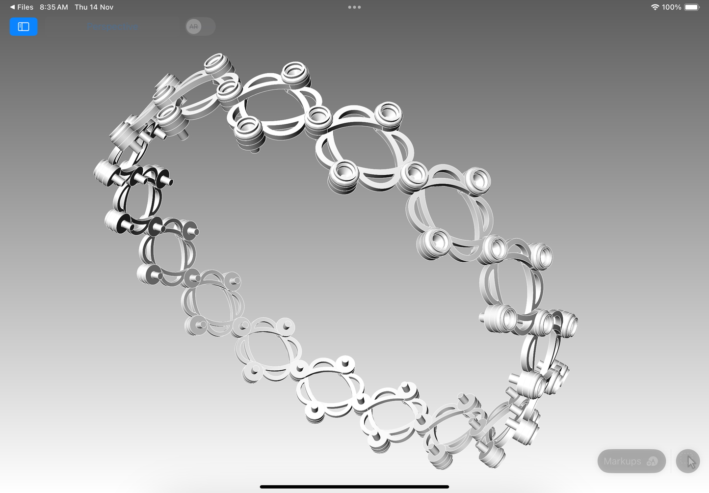 Ring into bangle CAD file 3DM file STL file