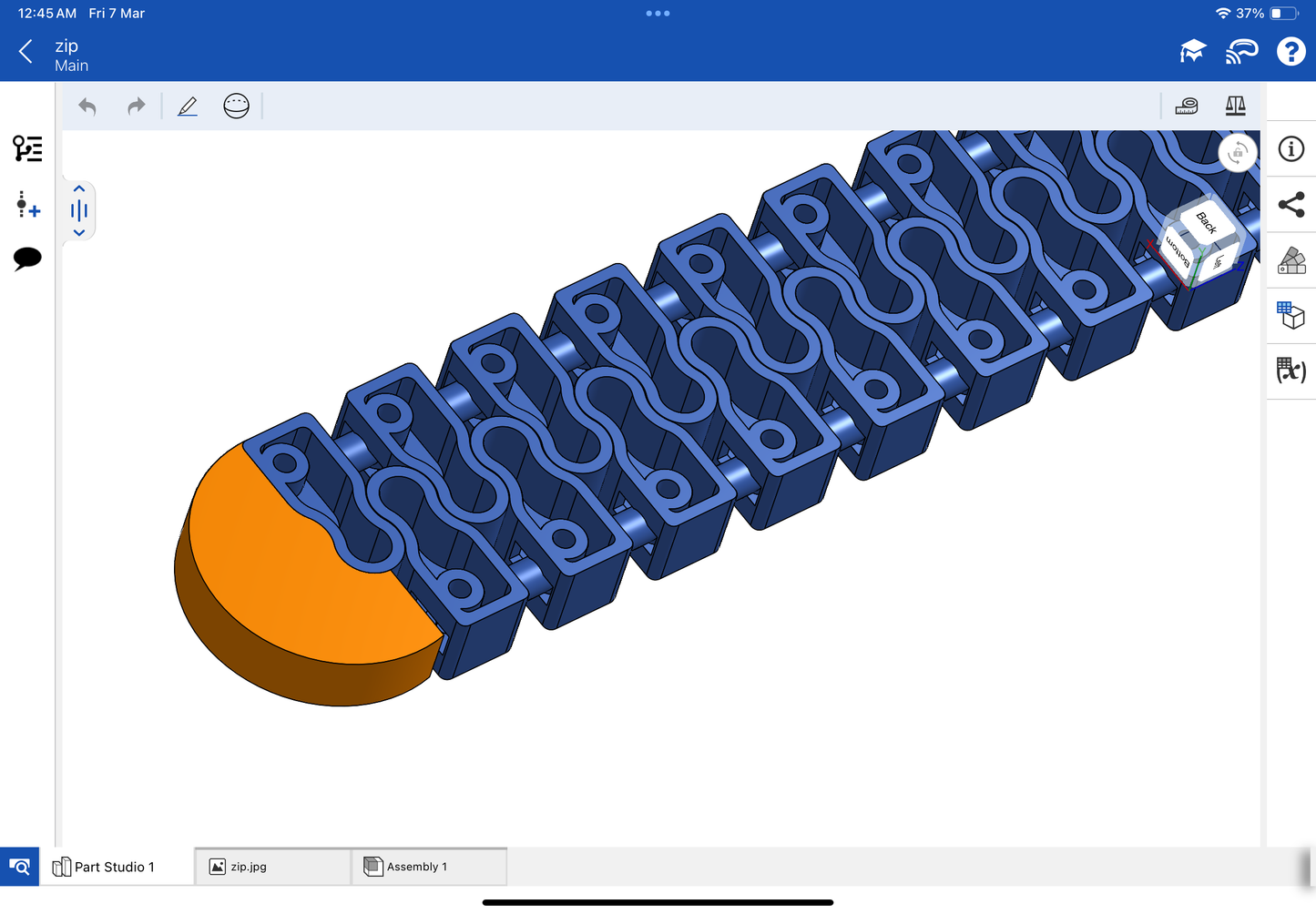 Zip necklace CAD file 3DM file