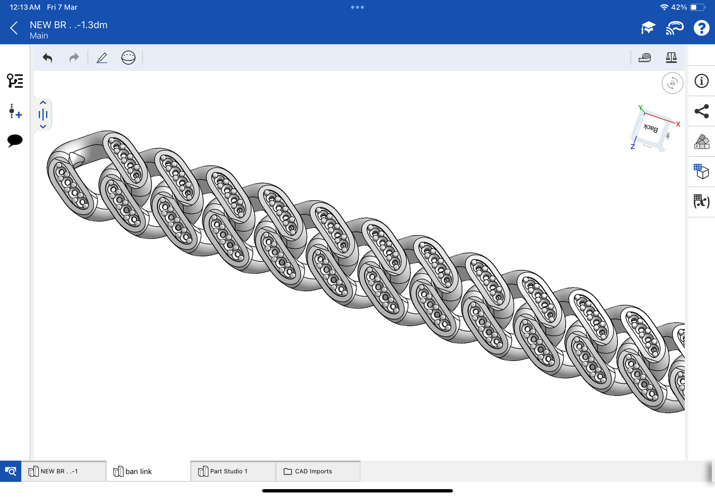 Cuban chain with single line stone CAD file 3DM file