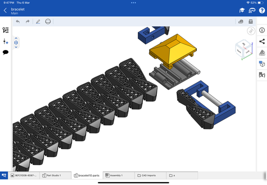 Italian bracelet CAD file 3DM file