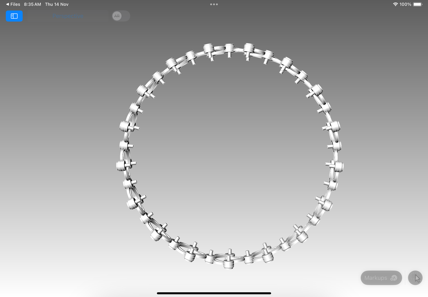 Ring into bangle CAD file 3DM file STL file
