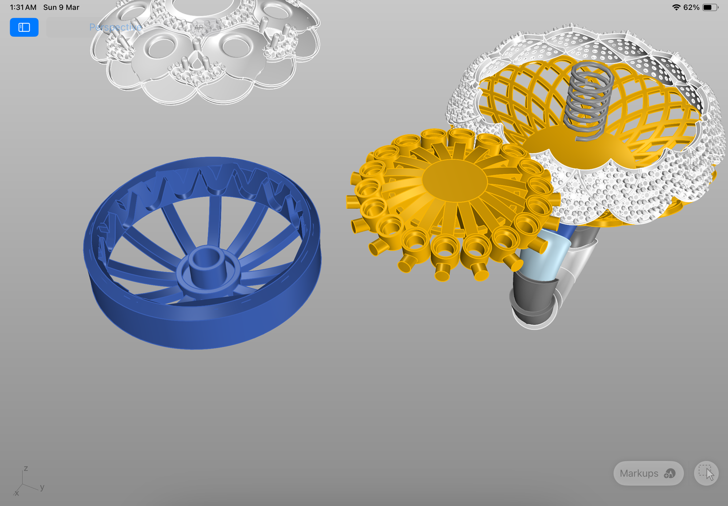 Six stone colour changing mechanism ring CAD file 3DM file STL file