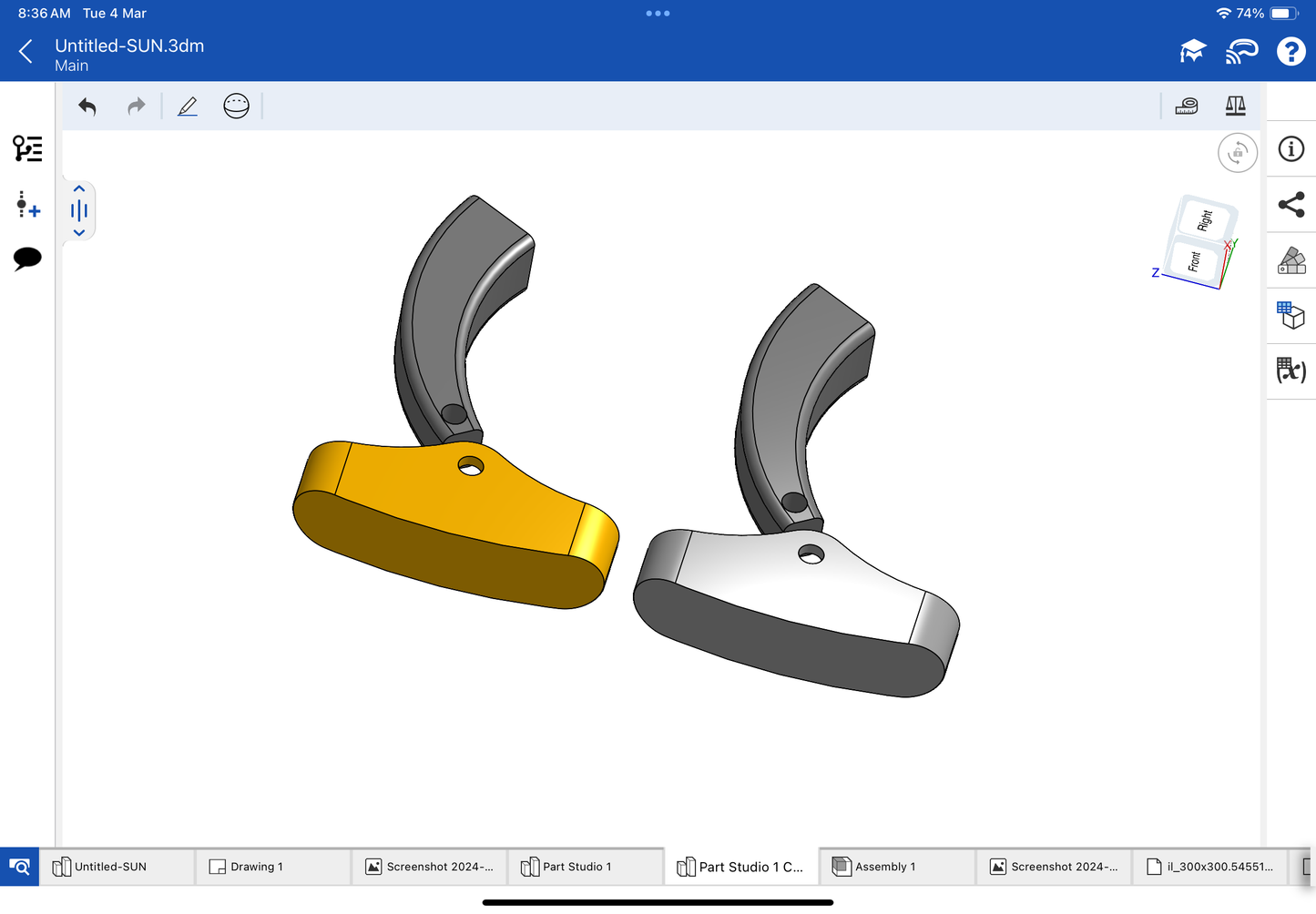 Cufflink mechanism CAD file 3DM file STL file