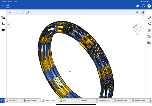 Stretchable bracelet CAD file 3DM file