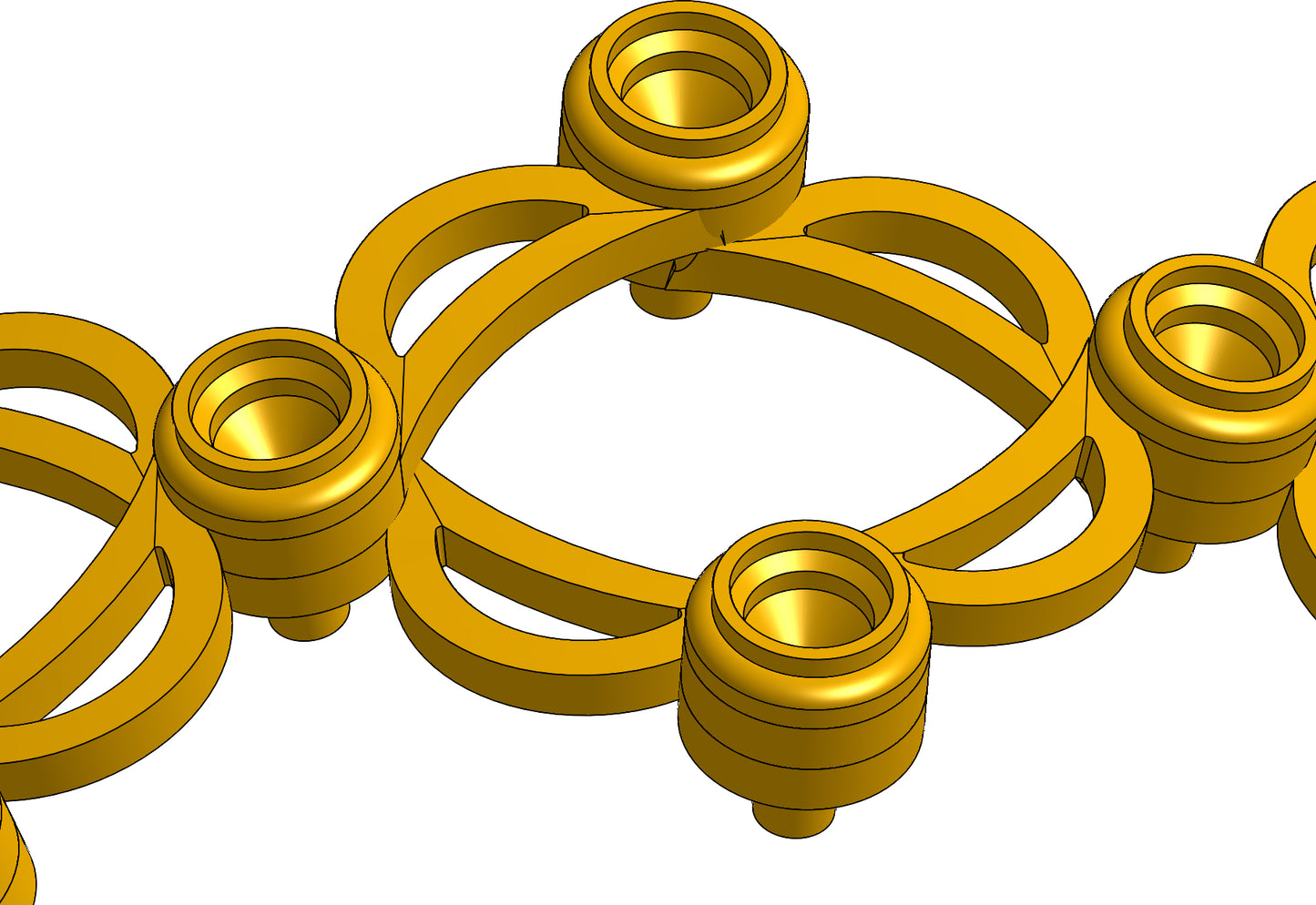 Ring into bangle CAD file 3DM file STL file
