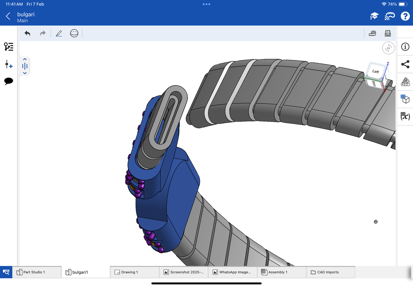 Bulgari serpenti bracelet CAD file 3DM file 3D model