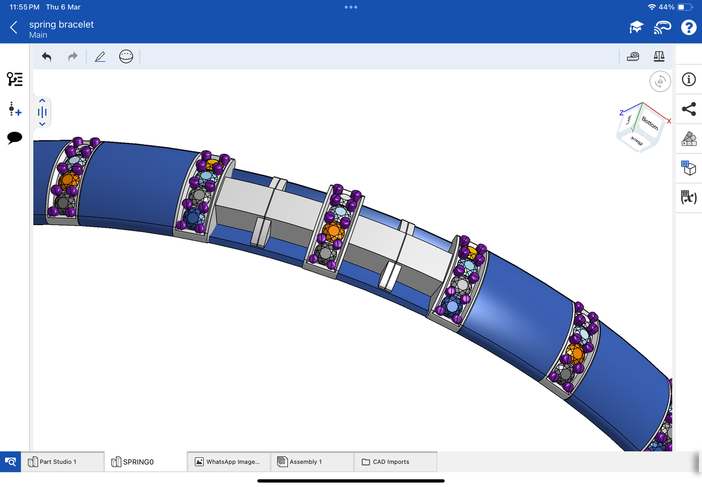 Star mounting jewellery, stretchable bracelet, CAD file, 3DM file