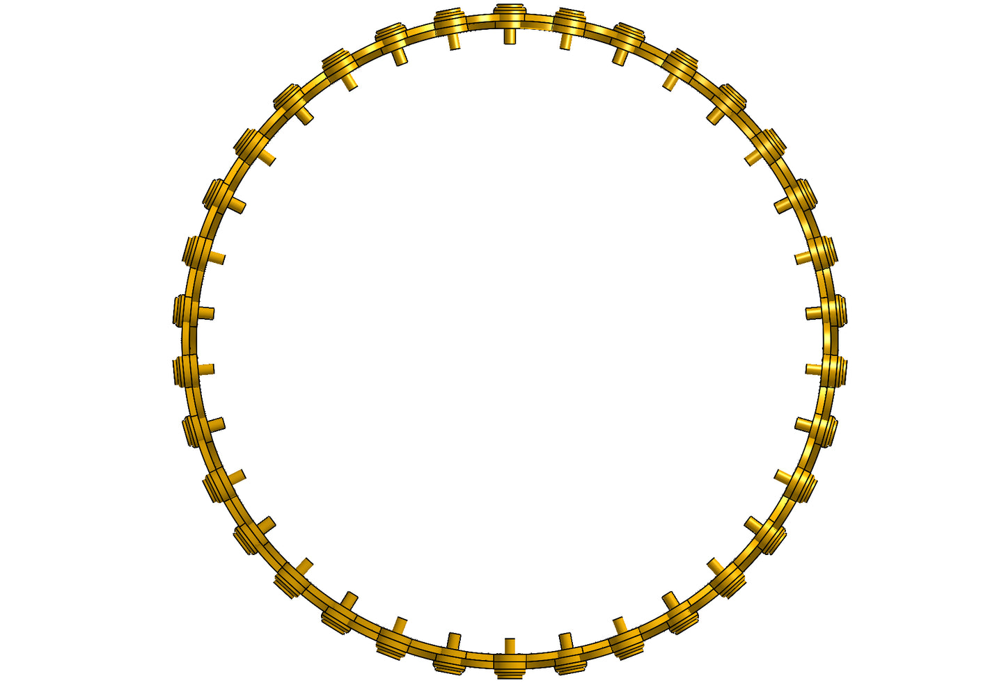 Ring into bangle CAD file 3DM file STL file