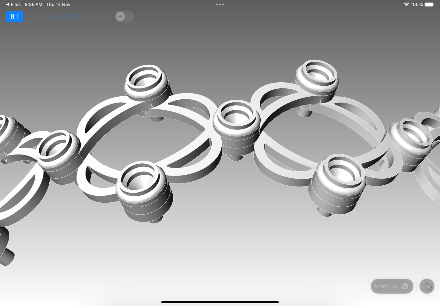 Ring into bangle CAD file 3DM file STL file