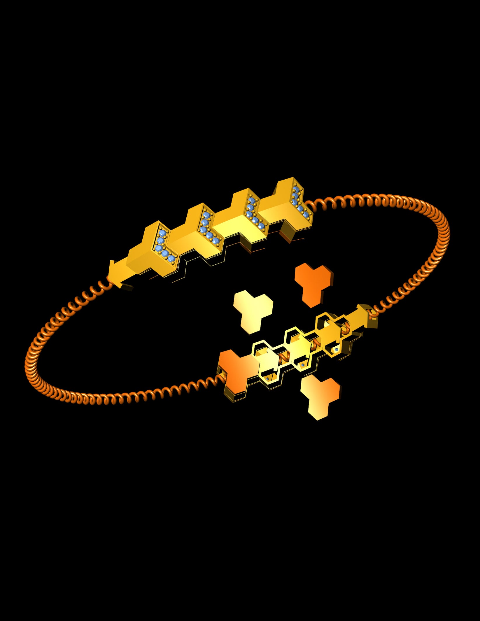 HexaFlex Stretchable Bracelet CAD Geometric Link Design – JewelryCrafto