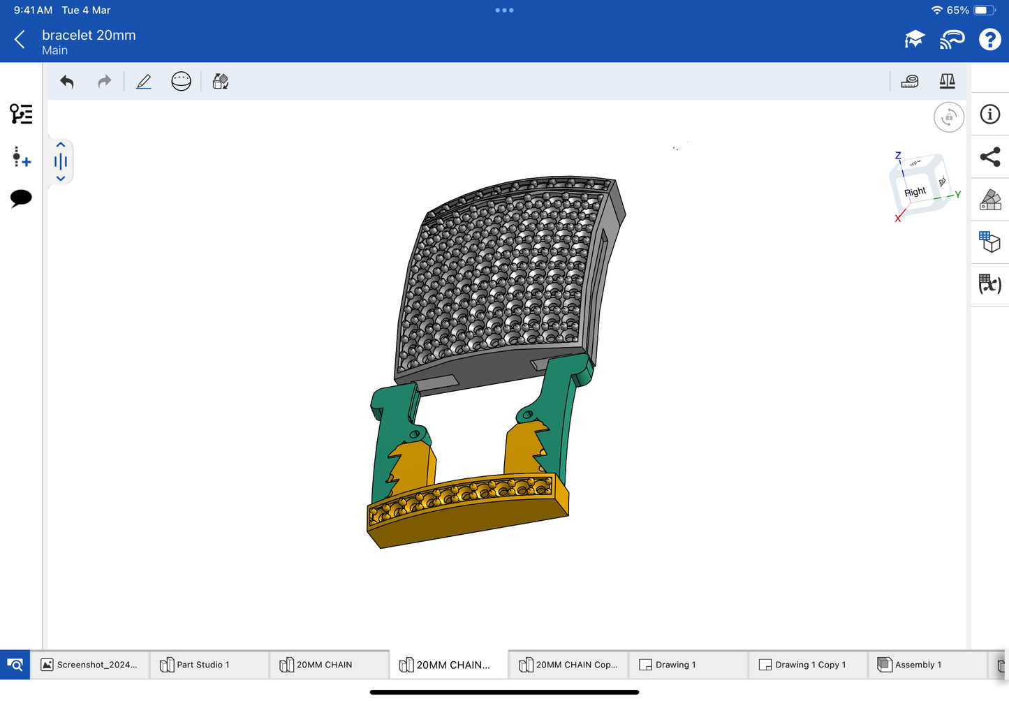 Lock with spring for bracelet CAD file 3DM file, STL file