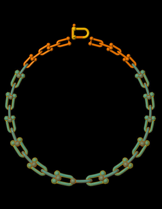Tiffany Inspired Hardware Necklace CAD Bold Link Design