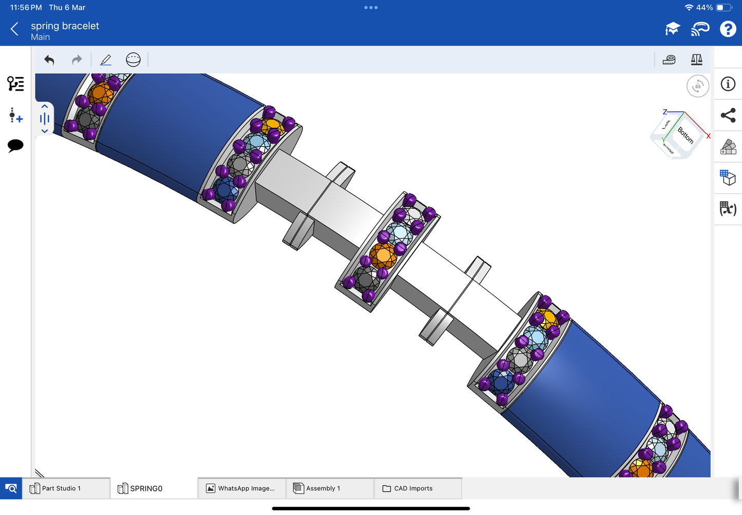 Star mounting jewellery, stretchable bracelet, CAD file, 3DM file
