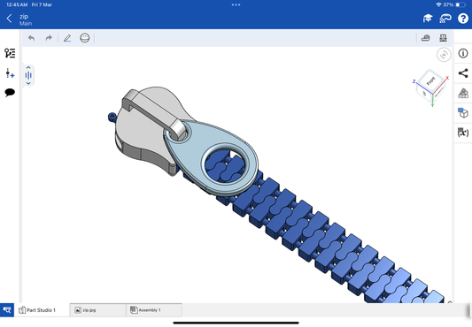 Zip necklace CAD file 3DM file