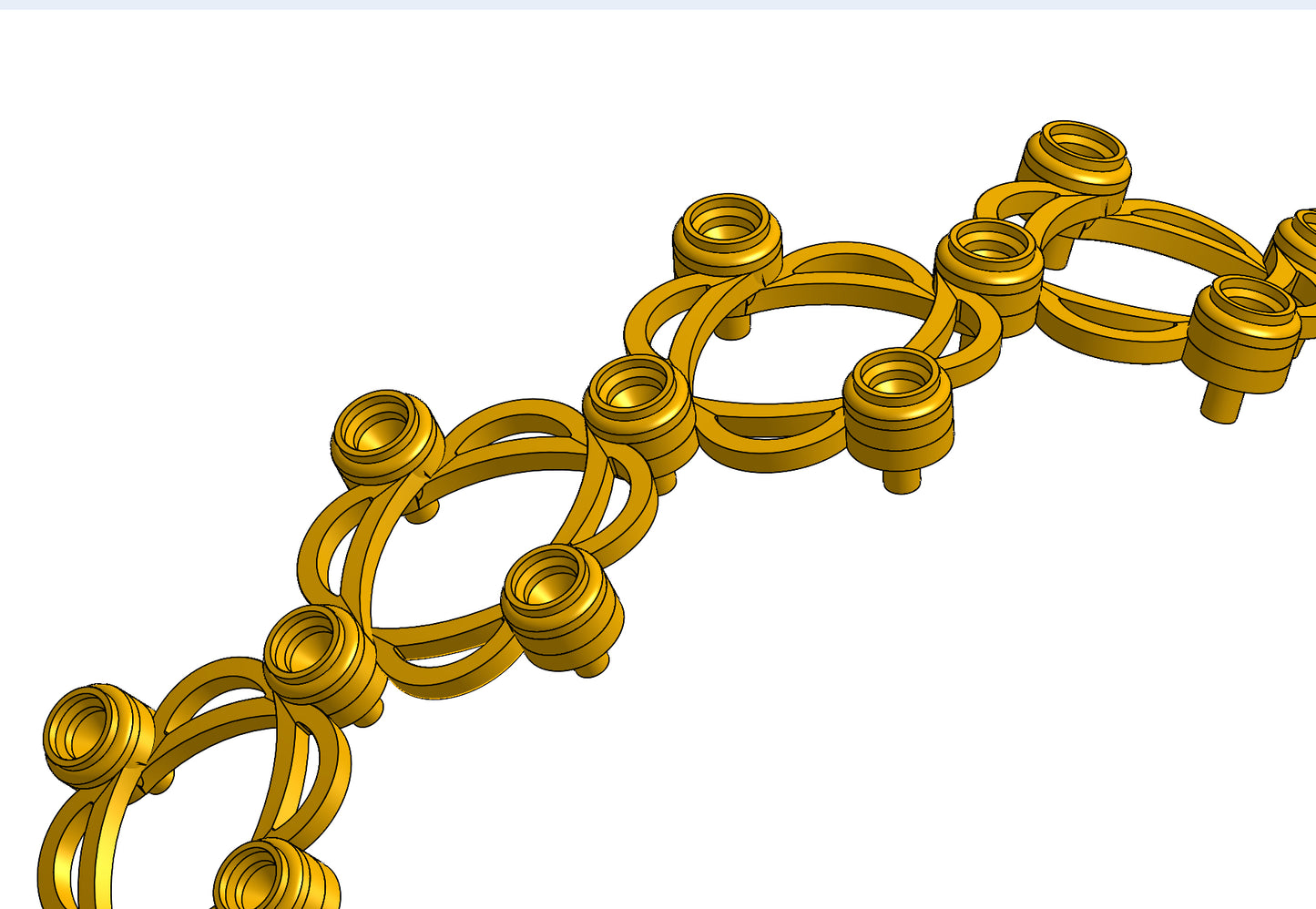 Ring into bangle CAD file 3DM file STL file