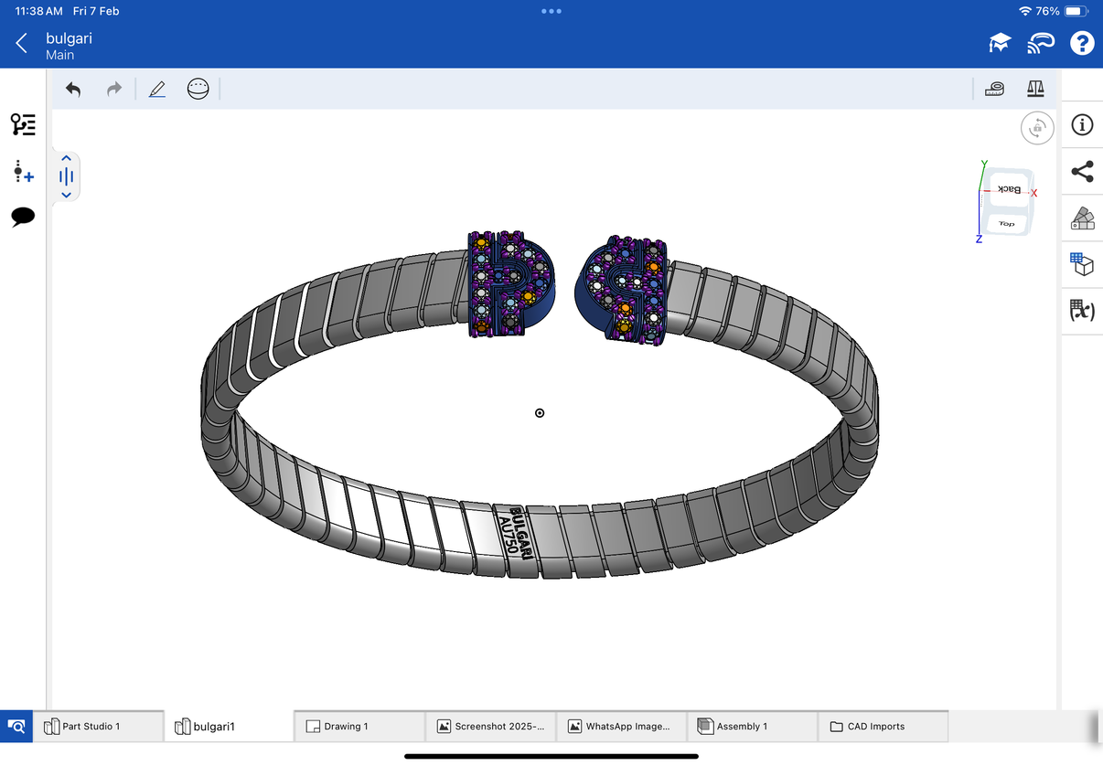 Bulgari serpenti bracelet CAD file 3DM file 3D model – JewelryCrafto