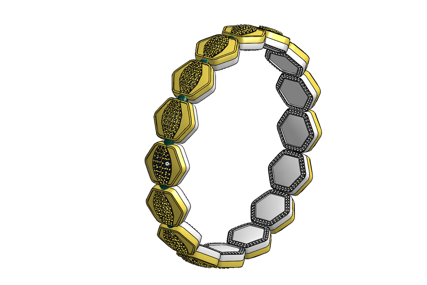 Two face changing spring bracelet cat file 3DM file STL file