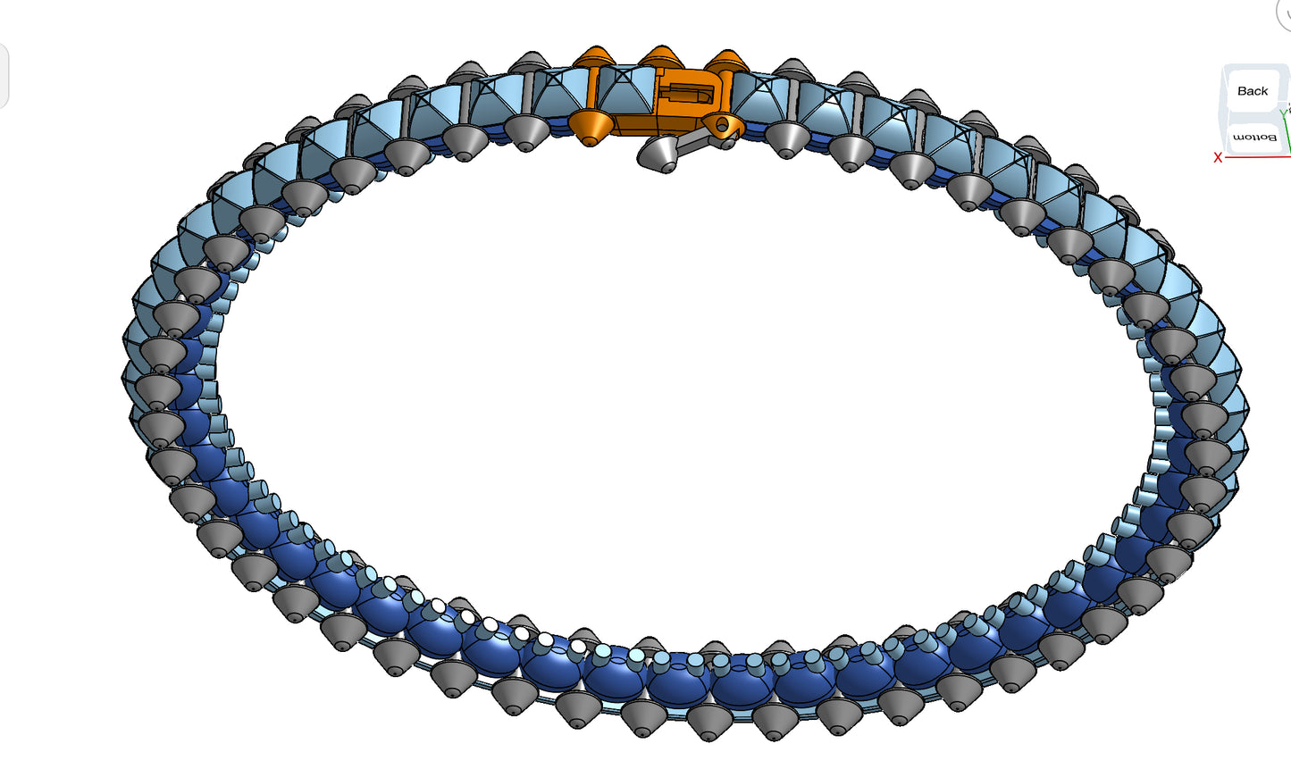 Cartier clash de flexible bracelet CAD file 3DM file