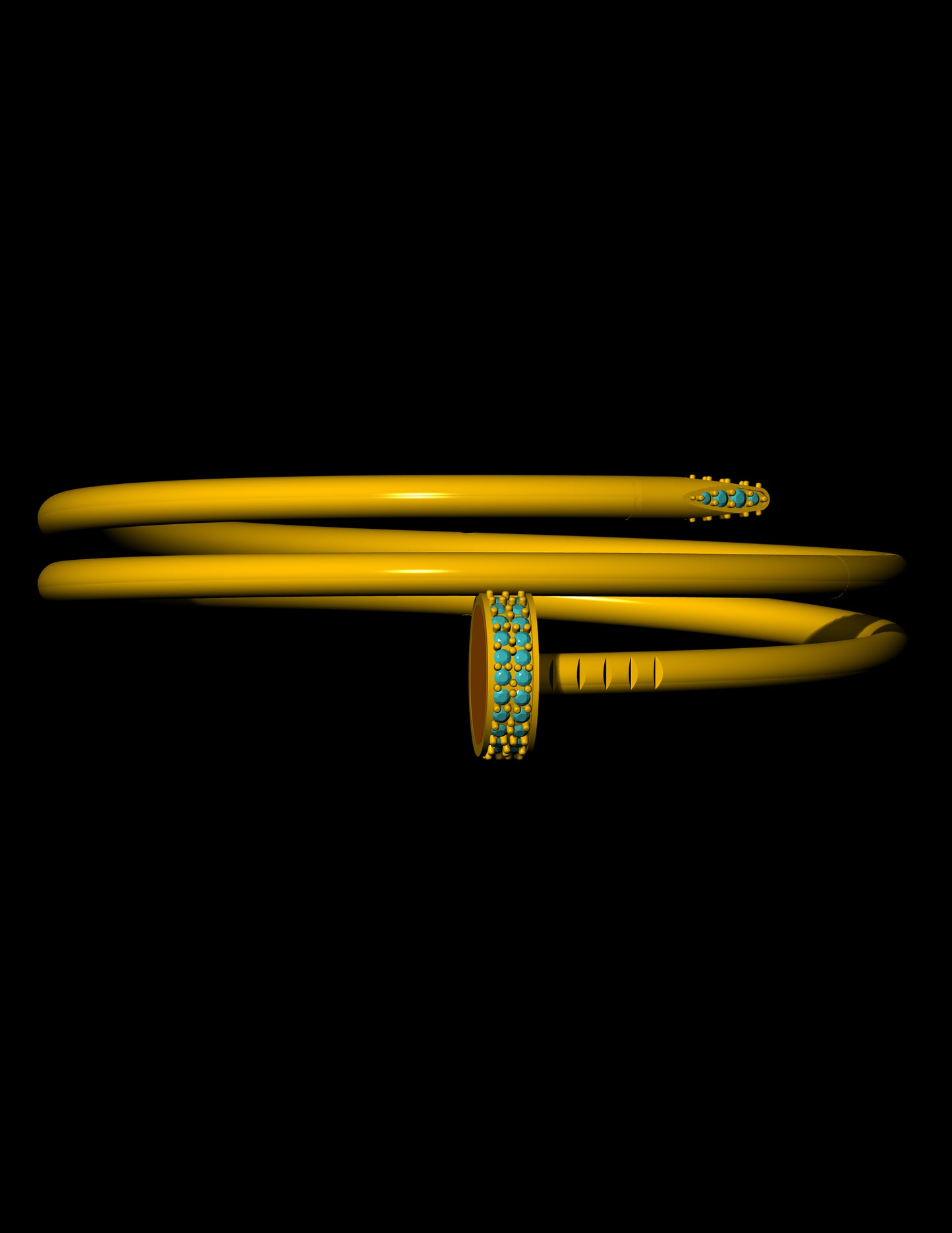 Juste Un Clou Style Diamond Bangle CAD Design STL & 3DM Files
