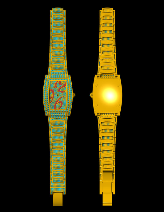 Curved Dial Watch CAD Design
