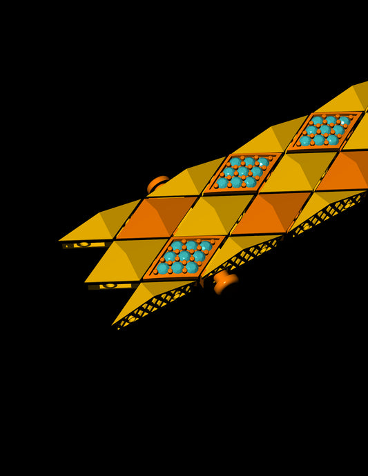 Diamond Pyramid Panel Bracelet CAD Carpet Link Concept