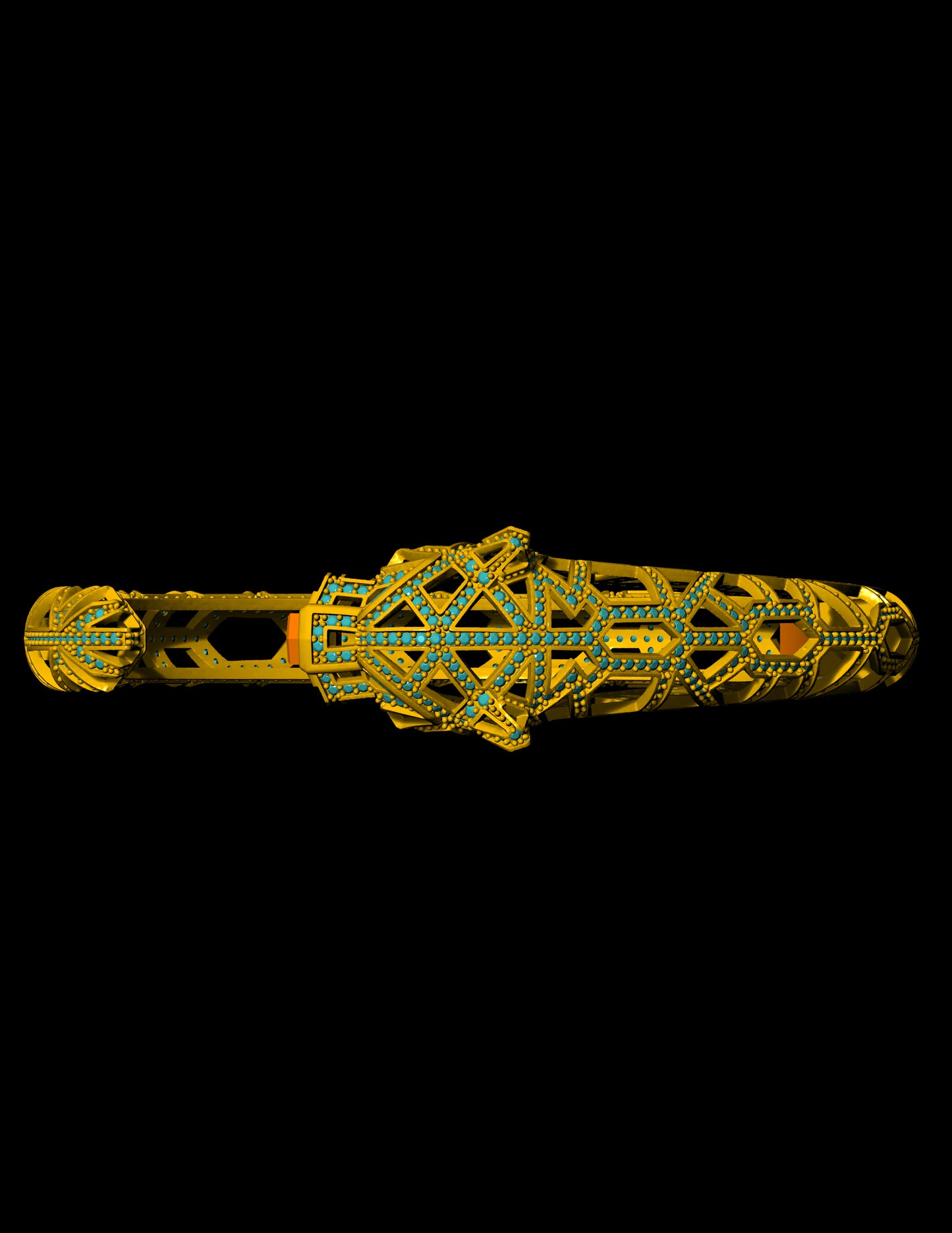 Cartier Panther Head Bangle Bracelet 3DM CAD STL File Pave Design